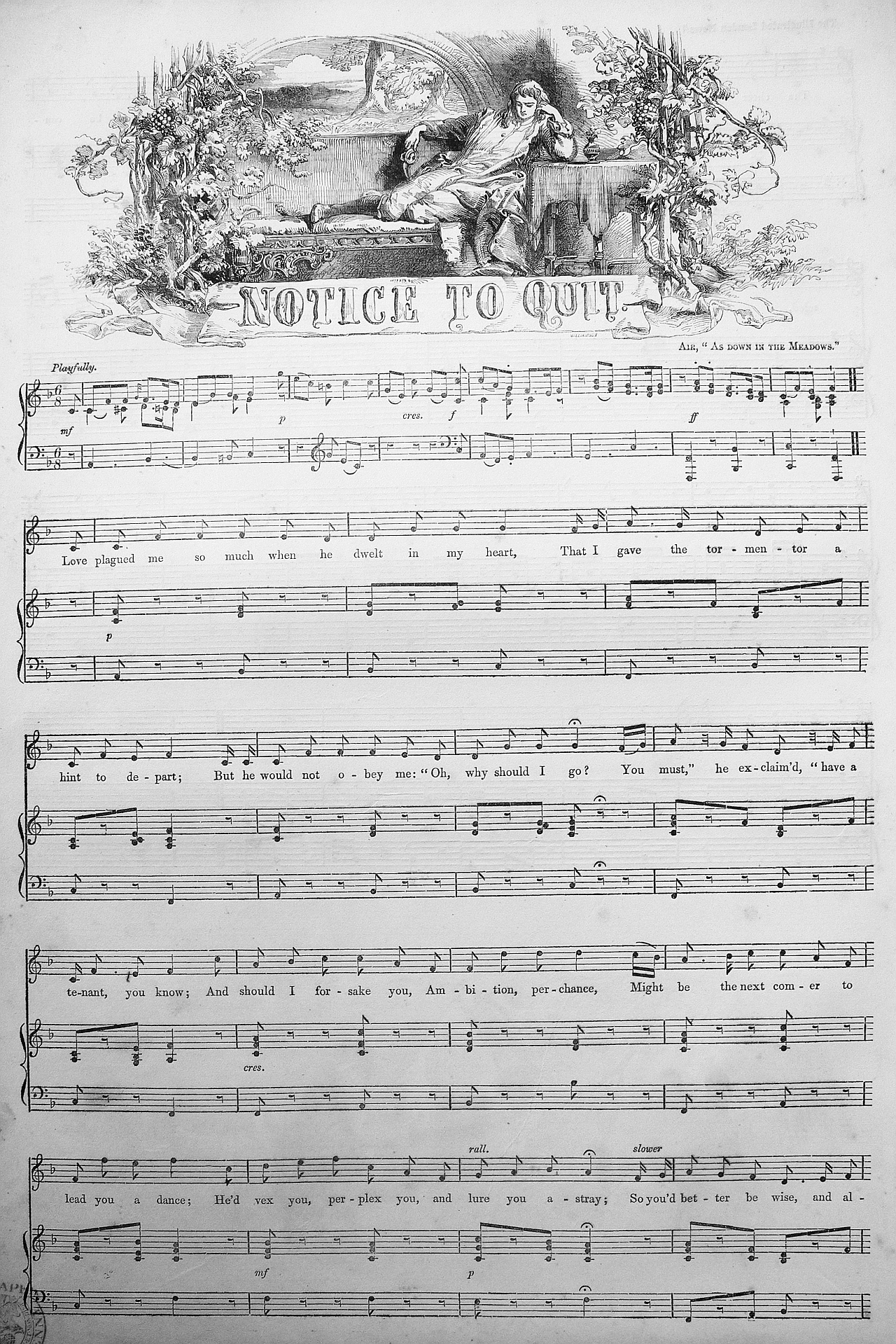Notice to quit Jan 24th 1852 1